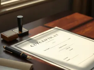 Stanowisko pracy fotografa z monitorem wyświetlającym edycję zdjęć, aparatem i tabletem graficznym w słonecznym studiu.
